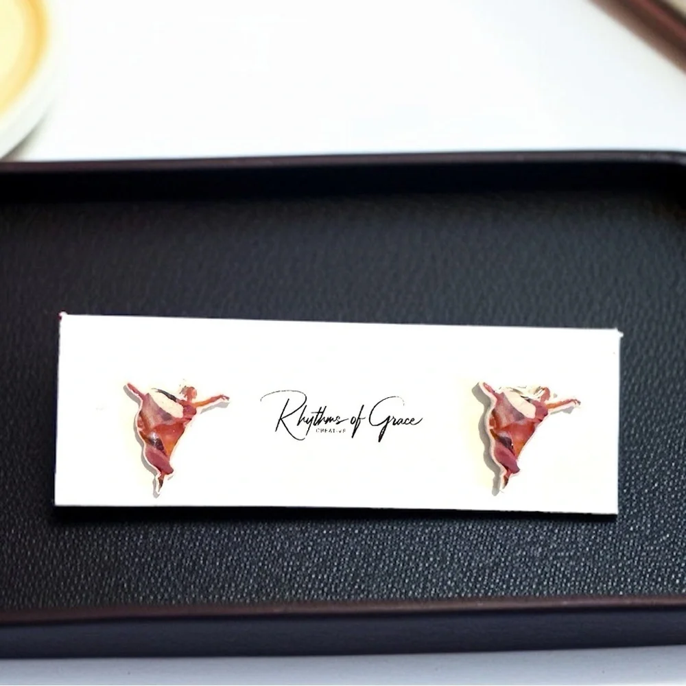 Sparkle Like a Superstar: Dancer Stud Earrings for Every Twirl and Tumble!💃NWT